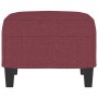Reposapiés de tela rojo tinto 60x50x41 cm