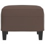 Reposapiés de cuero sintético marrón 60x50x41 cm