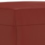 Banco de cuero sintético rojo vino tinto 70x35x41 cm