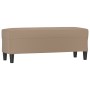 Banco de cuero sintético color capuchino 100x35x41 cm