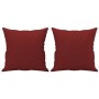 Cojines decorativos 2 uds tela rojo tinto 40x40 cm