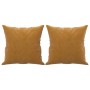 Cojines decorativos 2 uds terciopelo marrón 40x40 cm