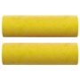 Cojines decorativos 2 uds terciopelo amarillo 15x50 cm