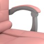Silla de oficina reclinable masaje cuero sintético rosa