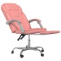 Silla de oficina reclinable cuero sintético rosa