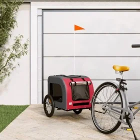 Pet Bicycle Trailer Iron Oxford Cloth Red Gray by vidaXL, pet strollers - Ref: Foro24-93831, Price: 92,89 €, Discount: %
