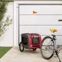 Pet Bicycle Trailer Iron Oxford Cloth Red Gray by vidaXL, pet strollers - Ref: Foro24-93831, Price: 94,99 €, Discount: %