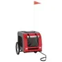 Haustier-Fahrradanhänger, Eisen-Oxford-Stoff, Rot, Grau von vidaXL, Kinderwagen für Haustiere - Ref: Foro24-93831, Preis: 93,...