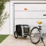 Bicycle trailer for pets, iron frame, Oxford fabric, black and grey. by vidaXL, pet strollers - Ref: Foro24-93832, Price: 95,...