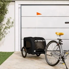 Pet Bicycle Trailer Iron Oxford Cloth Black by vidaXL, pet strollers - Ref: Foro24-93835, Price: 96,52 €, Discount: %