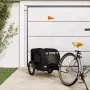 Haustier-Fahrradanhänger, Eisen-Oxford-Stoff, Schwarz von vidaXL, Kinderwagen für Haustiere - Ref: Foro24-93835, Preis: 98,39...