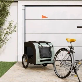 Bicycle pet trailer, iron frame, Oxford fabric in gray and black. by vidaXL, pet strollers - Ref: Foro24-93839, Price: 90,31 ...