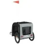 Bicycle pet trailer, iron frame, Oxford fabric in gray and black. by vidaXL, pet strollers - Ref: Foro24-93839, Price: 90,31 ...