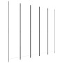 Biombo divisor de 5 paneles de tela blanco 250x220 cm