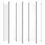 Biombo divisor de 6 paneles de tela blanco 300x220 cm