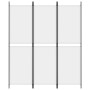 Biombo divisor de 3 paneles de tela blanco 150x180 cm