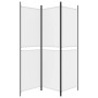 Biombo divisor de 3 paneles de tela blanco 150x180 cm