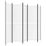 Biombo divisor de 5 paneles de tela blanco 250x180 cm
