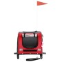 Haustier-Fahrradanhänger, Eisen-Oxford-Stoff, Rot, Grau von vidaXL, Kinderwagen für Haustiere - Ref: Foro24-93880, Preis: 95,...