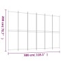 Biombo divisor de 6 paneles de tela marrón 300x200 cm