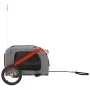 Haustier-Fahrradanhänger, Eisen-Oxford-Stoff, Rot, Grau von vidaXL, Kinderwagen für Haustiere - Ref: Foro24-93880, Preis: 93,...