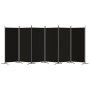 Biombo divisor de 6 paneles de tela negro 520x180 cm en Divisores de ambientes | Comprar online en Foro24