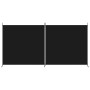 Biombo divisor de 2 paneles de tela negro 348x180 cm