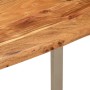 Mesa de comedor madera maciza de acacia 110x50x76 cm en Mesas de cocina y de comedor | Comprar online en Foro24