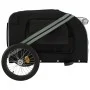Fahrradanhänger für Haustiere, Eisen-Oxford-Gewebe, Schwarz/Grau von vidaXL, Kinderwagen für Haustiere - Ref: Foro24-93881, P...