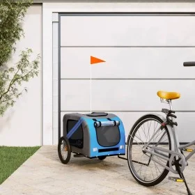 Pet Bicycle Trailer Iron Oxford Cloth Blue Gray by vidaXL, pet strollers - Ref: Foro24-93883, Price: 99,21 €, Discount: %