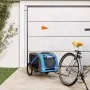 Pet Bicycle Trailer Iron Oxford Cloth Blue Gray by vidaXL, pet strollers - Ref: Foro24-93883, Price: 99,21 €, Discount: %