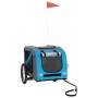 Haustier-Fahrradanhänger, Eisen-Oxford-Stoff, Blaugrau von vidaXL, Kinderwagen für Haustiere - Ref: Foro24-93883, Preis: 100,...