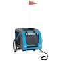 Haustier-Fahrradanhänger, Eisen-Oxford-Stoff, Blaugrau von vidaXL, Kinderwagen für Haustiere - Ref: Foro24-93883, Preis: 100,...