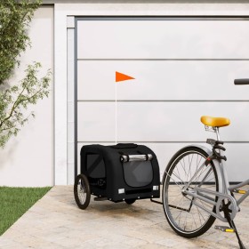 Haustier-Fahrradanhänger, Eisen-Oxford-Stoff, Schwarz von vidaXL, Kinderwagen für Haustiere - Ref: Foro24-93884, Preis: 92,25...