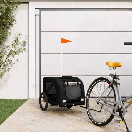 Haustier-Fahrradanhänger, Eisen-Oxford-Stoff, Schwarz von vidaXL, Kinderwagen für Haustiere - Ref: Foro24-93884, Preis: 92,25...