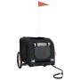 Haustier-Fahrradanhänger, Eisen-Oxford-Stoff, Schwarz von vidaXL, Kinderwagen für Haustiere - Ref: Foro24-93884, Preis: 92,25...