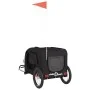 Remolque de bicicleta mascotas hierro tela Oxford negro de vidaXL, Cochecitos para mascotas - Ref: Foro24-93884, Precio: 90,8...