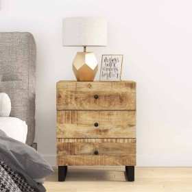 Mesita de noche madera mango madera contrachapada 50x33x62 cm Mesita de noche madera mango madera contrachapada 50x33x62 cm