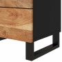 Mesita de noche madera acacia madera contrachapada 50x33x62 cm