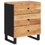 Mesita de noche madera acacia madera contrachapada 50x33x62 cm