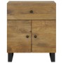 Mesita de noche madera mango madera contrachapada 50x33x60 cm