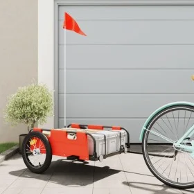 Iron bicycle trailer and orange Oxford cloth by vidaXL, Bicycle trailers - Ref: Foro24-94166, Price: 80,04 €, Discount: %