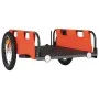 Fahrradanhänger aus Eisen und orangefarbenem Oxford-Stoff von vidaXL, Fahrradanhänger - Ref: Foro24-94166, Preis: 80,04 €, Ra...