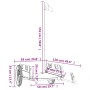 Fahrradanhänger aus Eisen und orangefarbenem Oxford-Stoff von vidaXL, Fahrradanhänger - Ref: Foro24-94166, Preis: 81,54 €, Ra...
