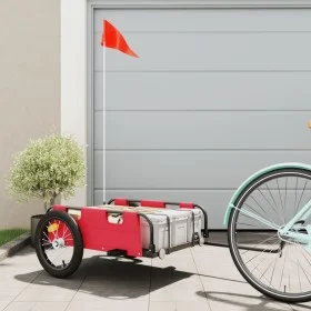 Bicycle trailer made of iron and red Oxford fabric by vidaXL, Bicycle trailers - Ref: Foro24-94167, Price: 75,77 €, Discount: %