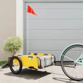 Iron bicycle trailer and yellow Oxford cloth by vidaXL, Bicycle trailers - Ref: Foro24-94169, Price: 80,26 €, Discount: %