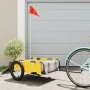 Fahrradanhänger aus Eisen und gelbem Oxford-Stoff von vidaXL, Fahrradanhänger - Ref: Foro24-94169, Preis: 80,19 €, Rabatt: %
