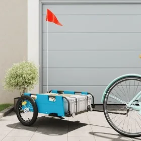 Bicycle trailer iron and blue Oxford cloth by vidaXL, Bicycle trailers - Ref: Foro24-94170, Price: 78,71 €, Discount: %