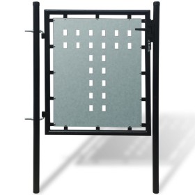Black garden fence gate 100x125 cm by vidaXL, garden gates - Ref: Foro24-141684, Price: 110,64 €, Discount: %