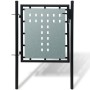 Puerta de valla de jardín negra 100x125 cm de vidaXL, Puertas de jardín - Ref: Foro24-141684, Precio: 110,64 €, Descuento: %